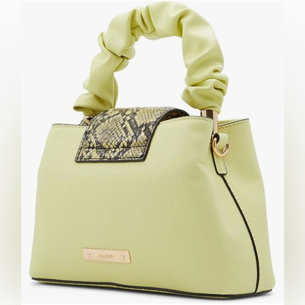 NWT Aldo Snakie Top Handle / Crossbody Bag in Celery - Picture 2 of 4